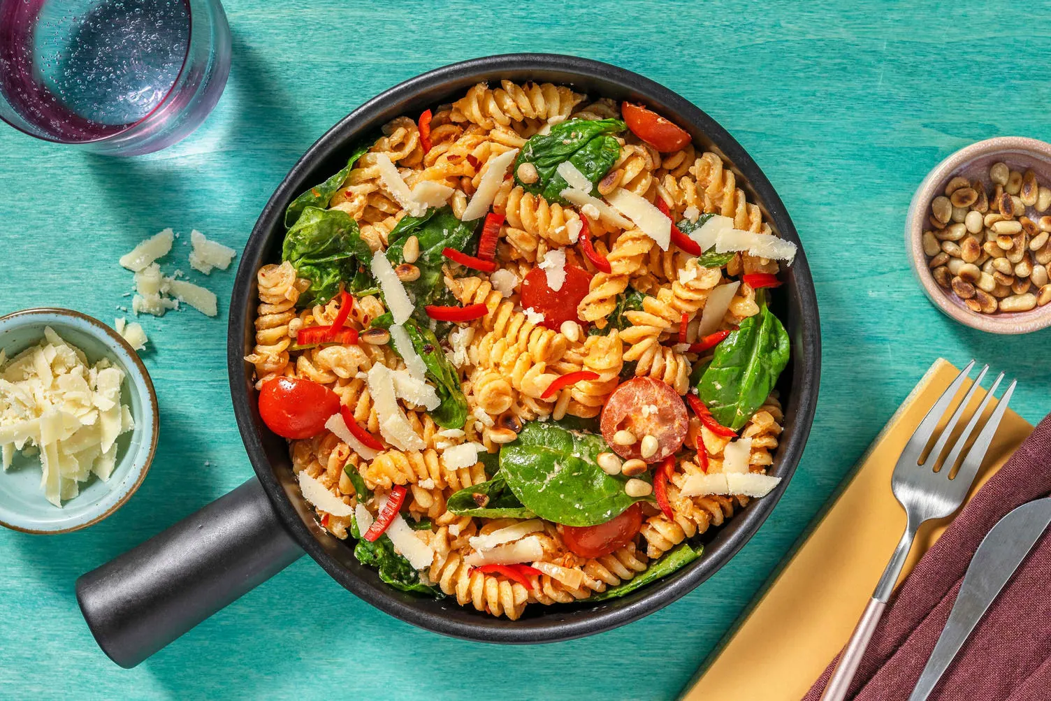Spicy Fusilli Calabrese with Pine Nuts
