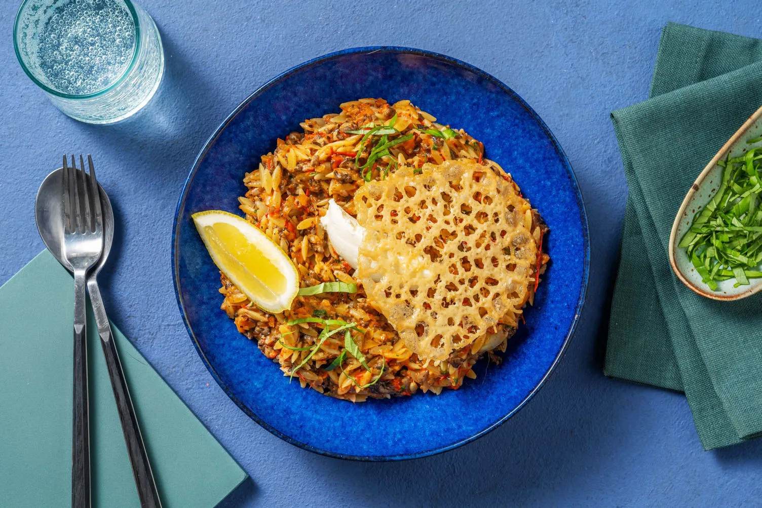 Orzo with Homemade Calabrese Pesto